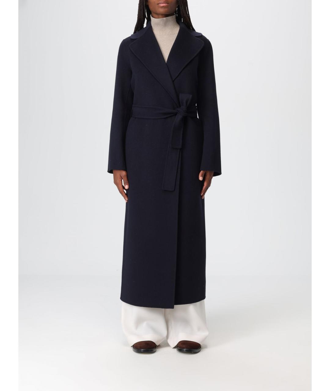 'S MAX MARA Синее шерстяное пальто, фото 6