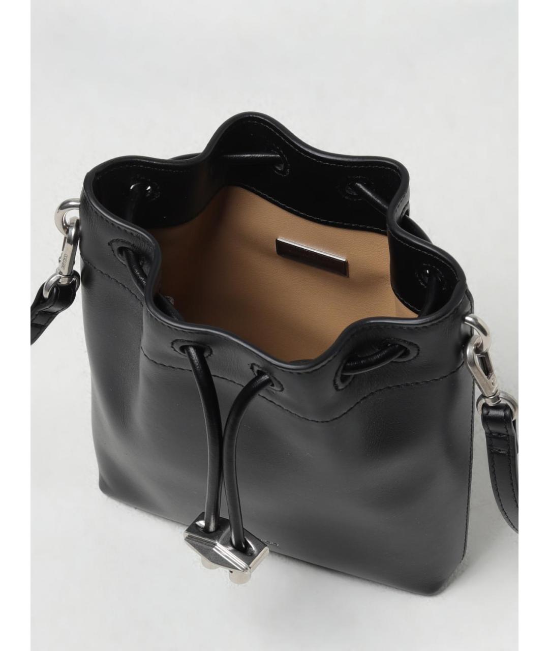 JIMMY CHOO Черная кожаная сумка через плечо, фото 4