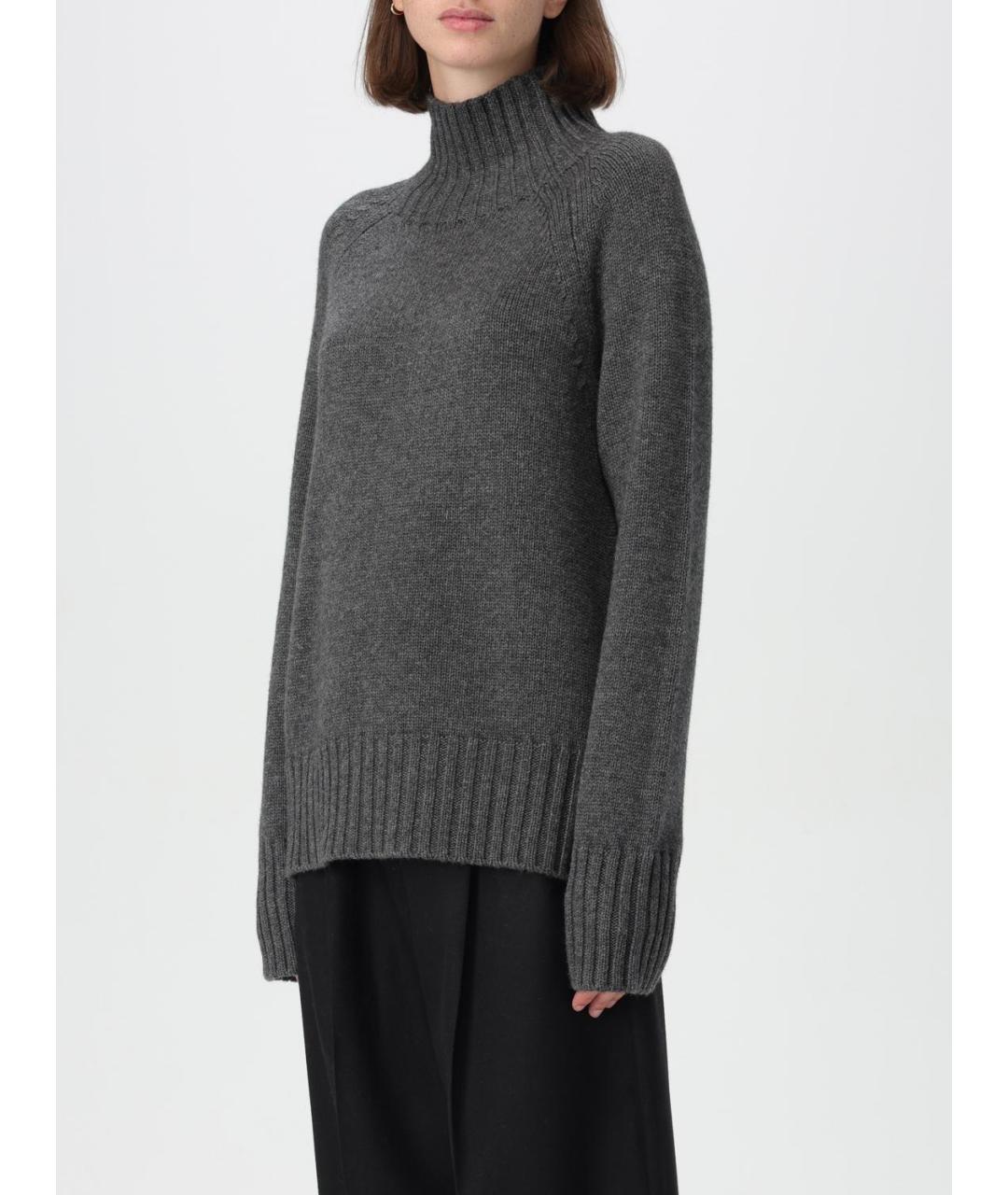 'S MAX MARA Антрацитовый шерстяной джемпер / свитер, фото 4