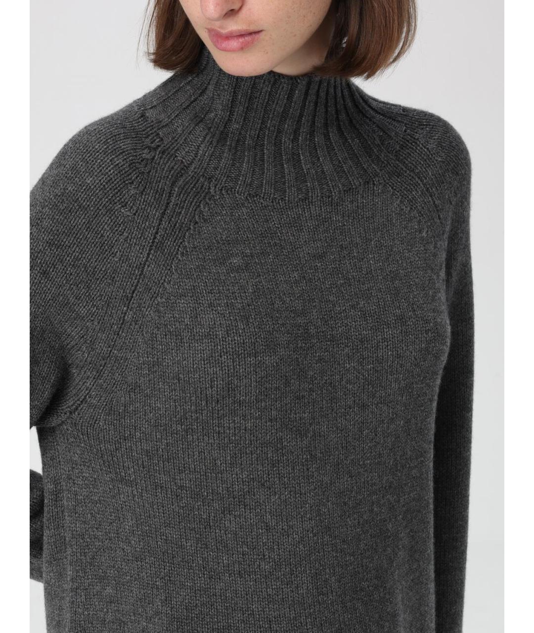 'S MAX MARA Антрацитовый шерстяной джемпер / свитер, фото 5
