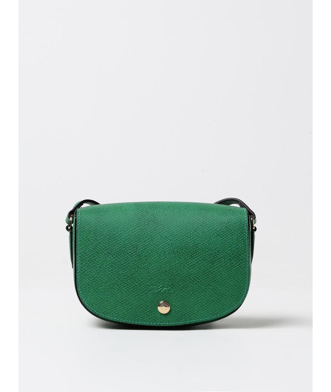 LONGCHAMP Зеленая кожаная сумка через плечо, фото 4