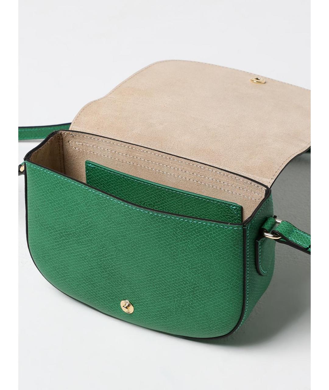 LONGCHAMP Зеленая кожаная сумка через плечо, фото 3