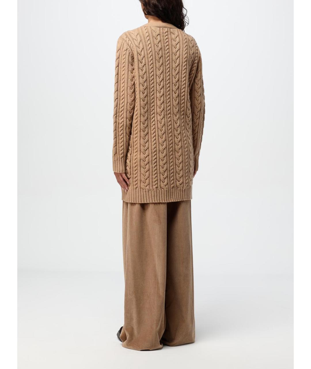 MAX MARA Бежевый шерстяной кардиган, фото 3