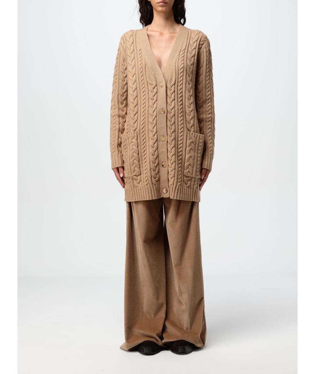 MAX MARA Бежевый шерстяной кардиган, фото 6
