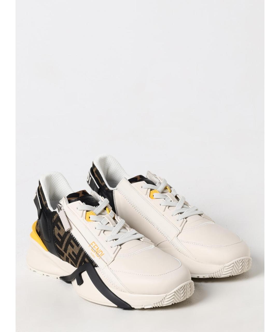 FENDI Мульти кожаные низкие кроссовки / кеды, фото 2