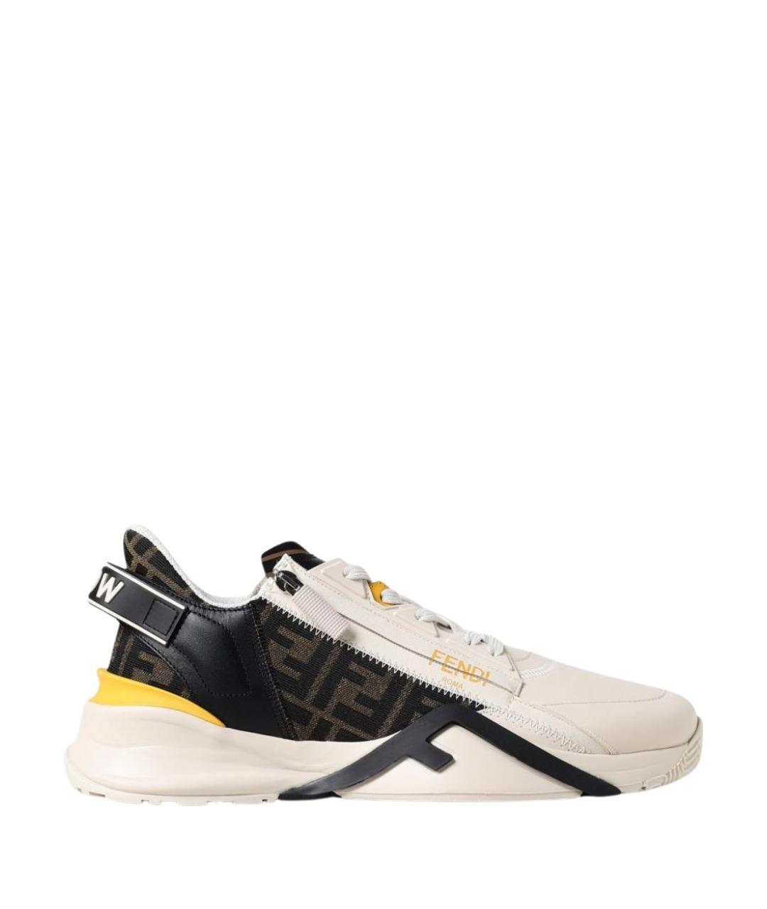 FENDI Мульти кожаные низкие кроссовки / кеды, фото 1
