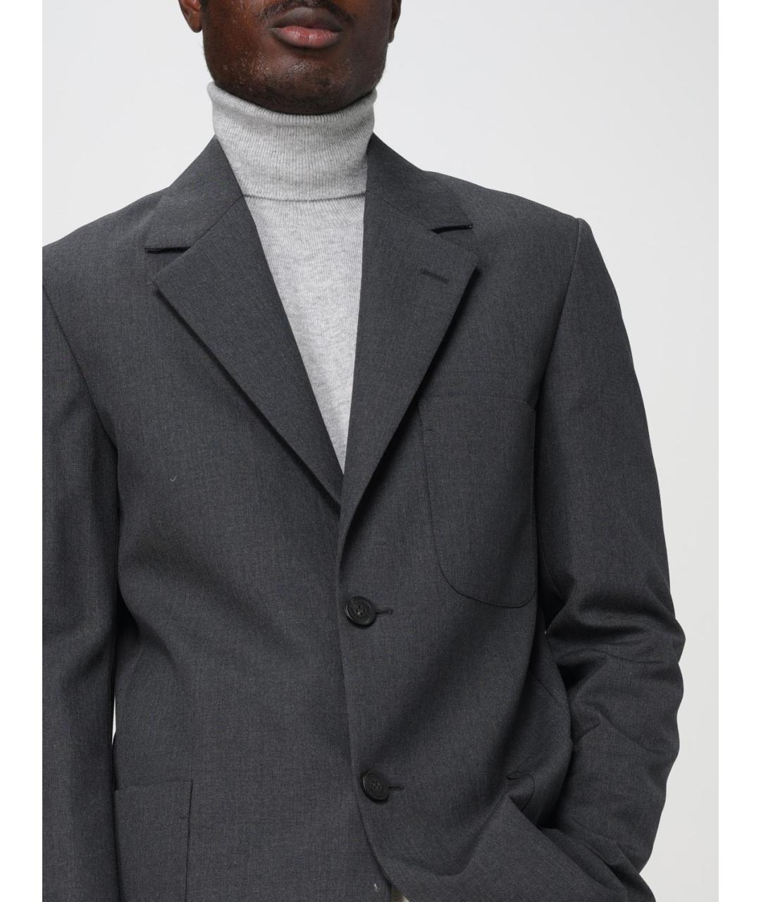 GOLDEN GOOSE DELUXE BRAND Серый шерстяной пиджак, фото 6