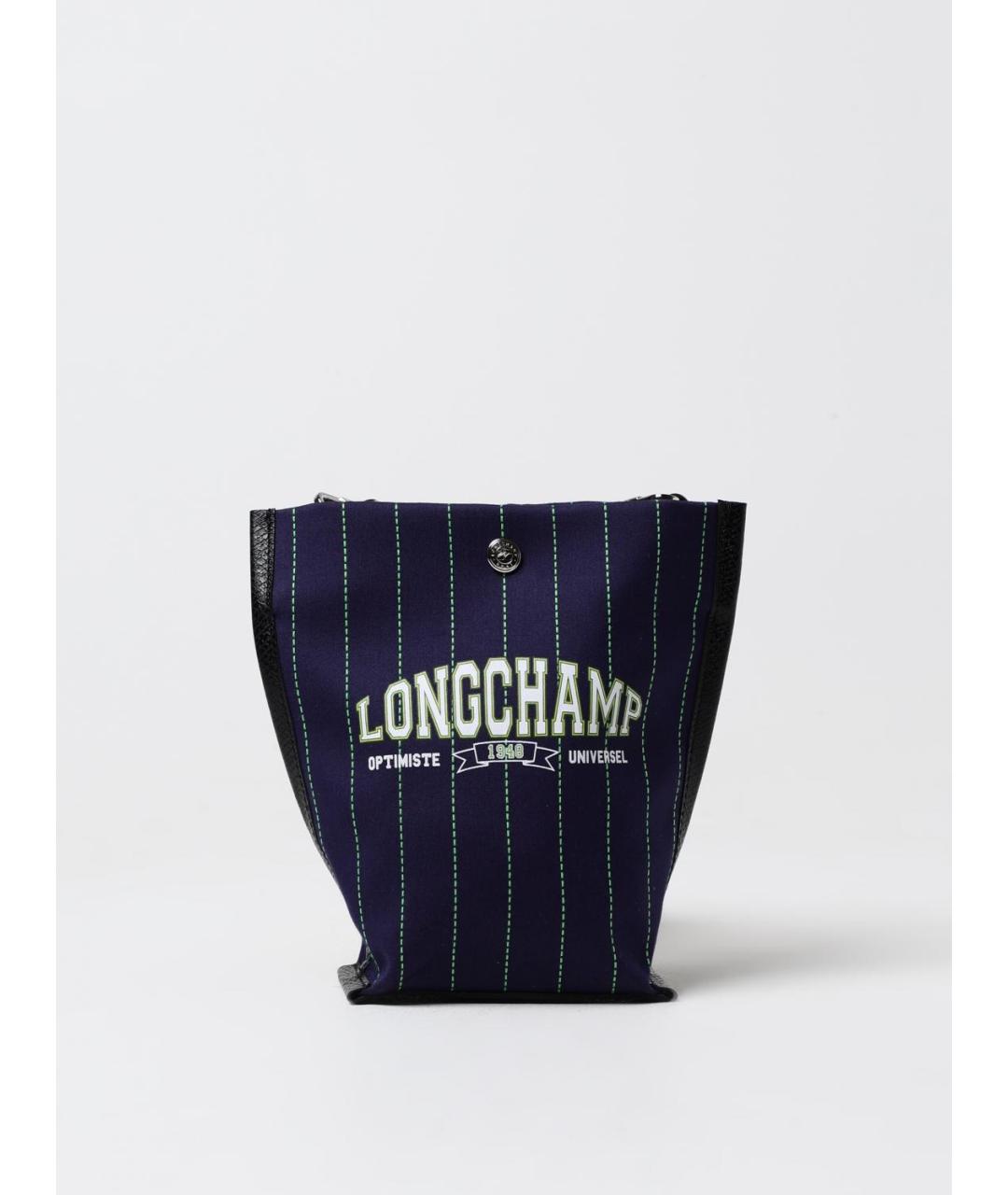 LONGCHAMP Синяя тканевая сумка через плечо, фото 4