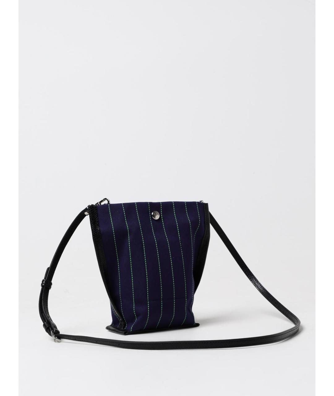 LONGCHAMP Синяя тканевая сумка через плечо, фото 2