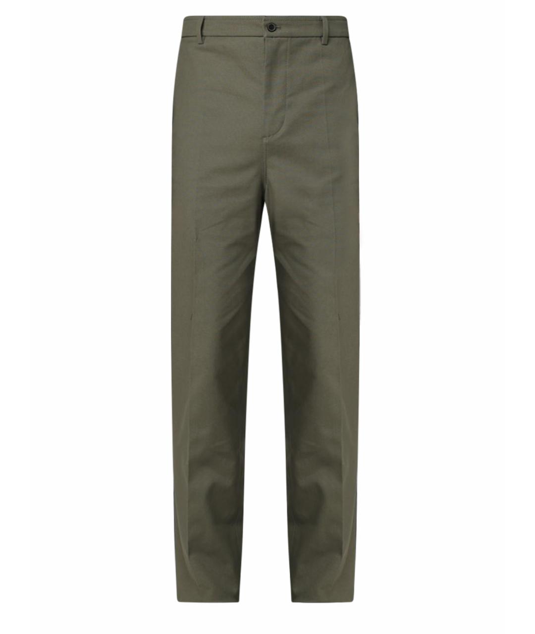 VALENTINO Хаки хлопковые повседневные брюки, фото 1