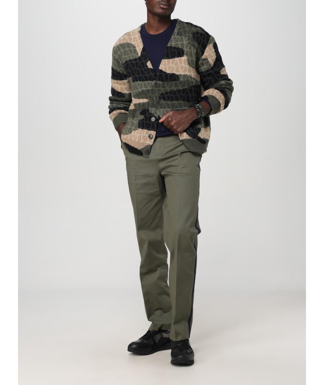 VALENTINO Хаки хлопковые повседневные брюки, фото 2