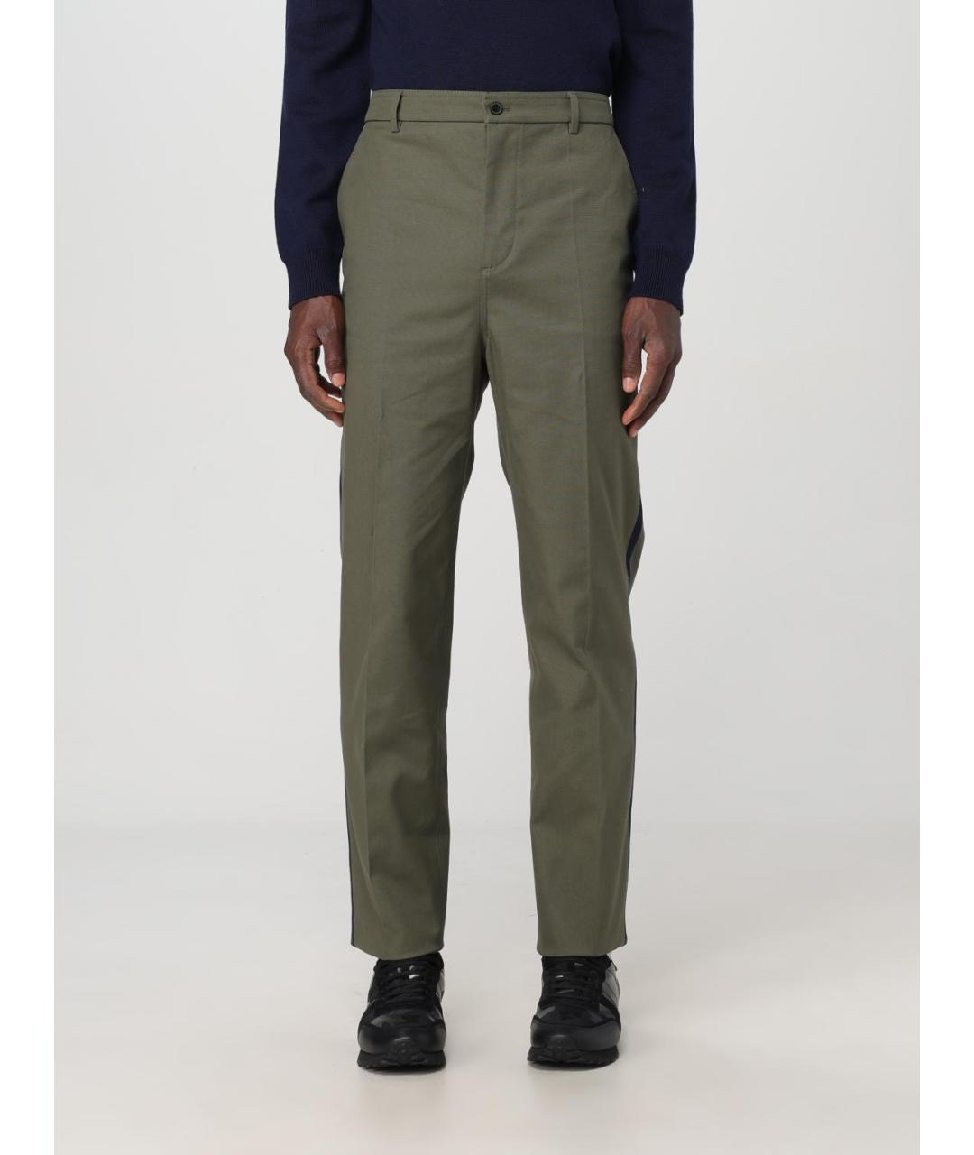 VALENTINO Хаки хлопковые повседневные брюки, фото 6