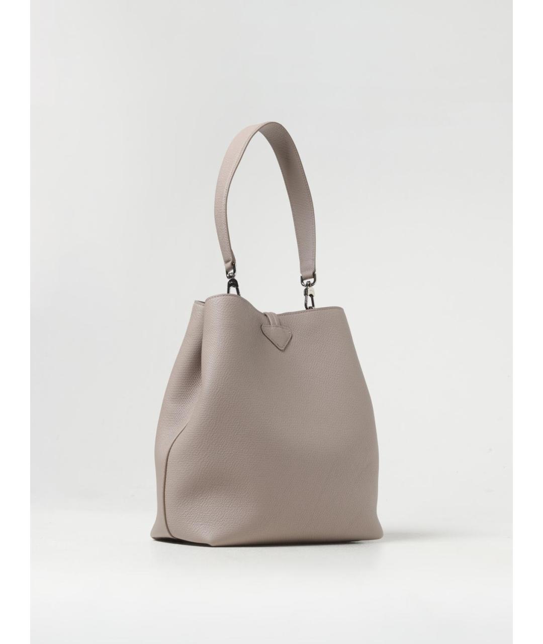 LONGCHAMP Серая кожаная сумка через плечо, фото 2