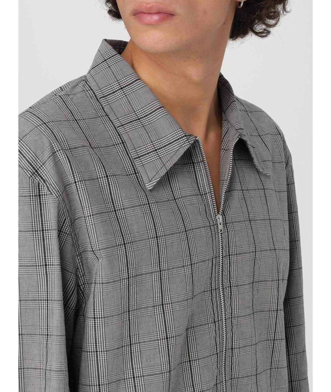 OUR LEGACY Серая хлопковая кэжуал рубашка, фото 5
