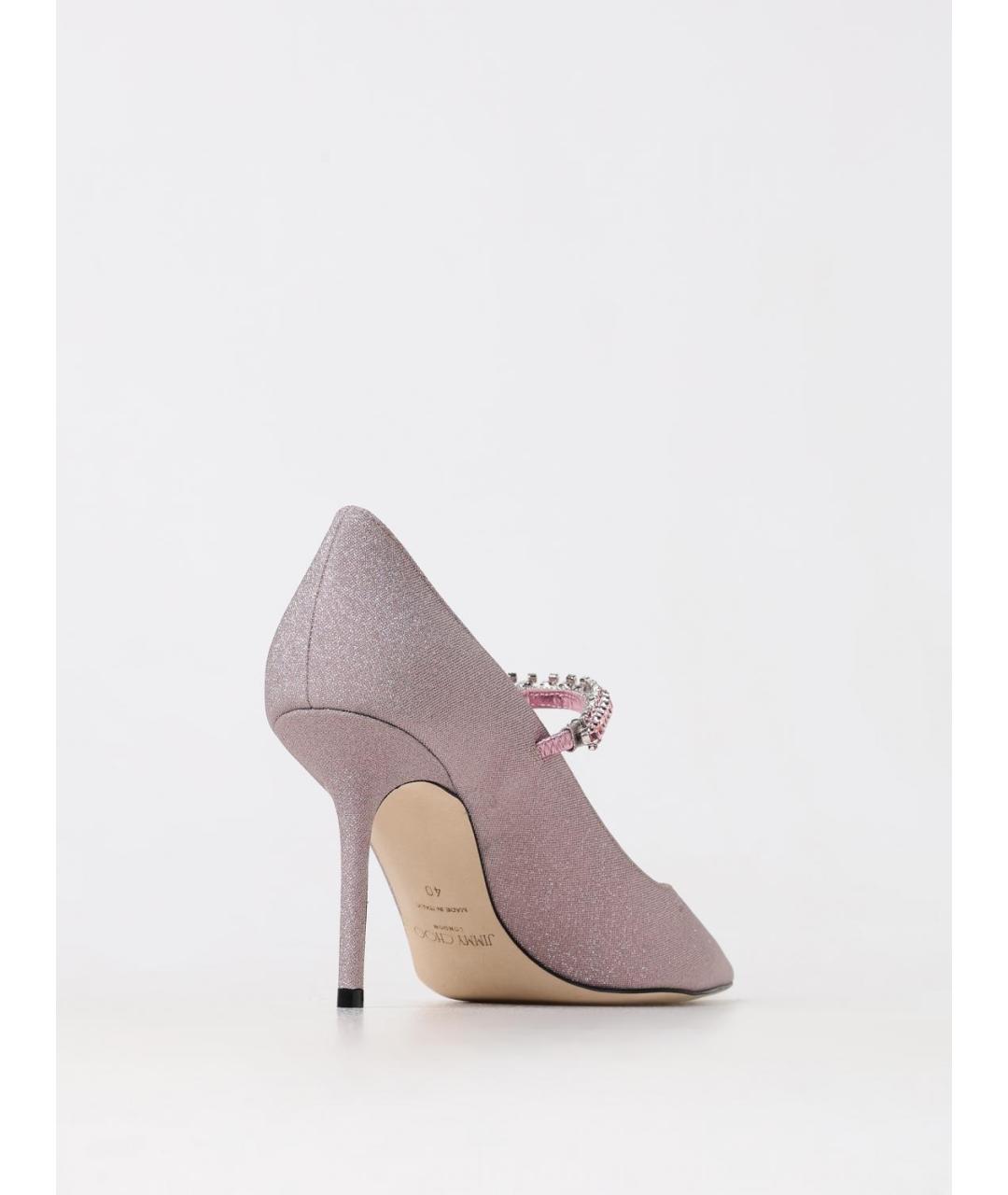 JIMMY CHOO Розовые текстильные туфли, фото 3