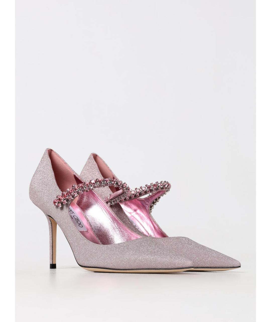 JIMMY CHOO Розовые текстильные туфли, фото 2