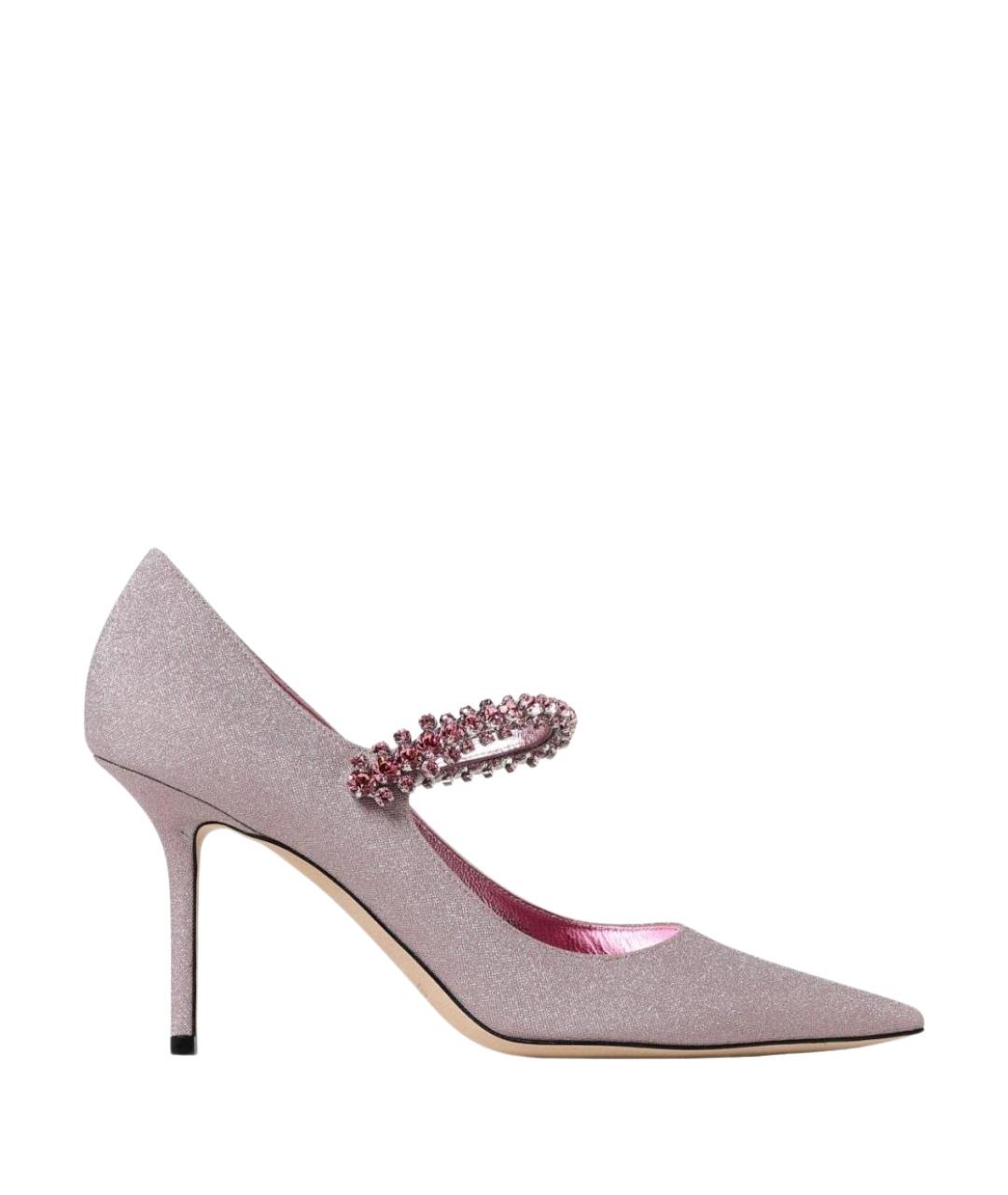 JIMMY CHOO Розовые текстильные туфли, фото 1