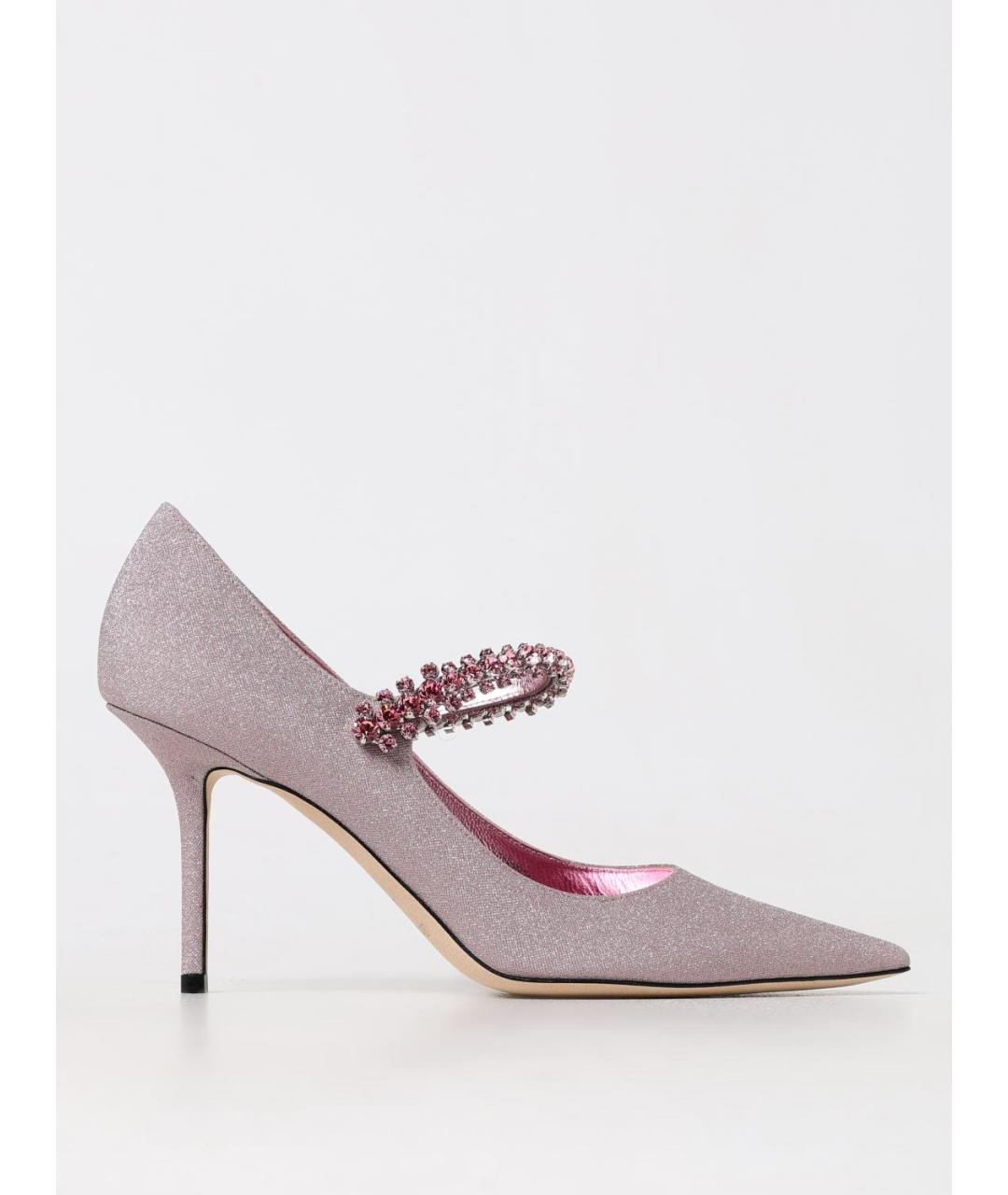 JIMMY CHOO Розовые текстильные туфли, фото 5