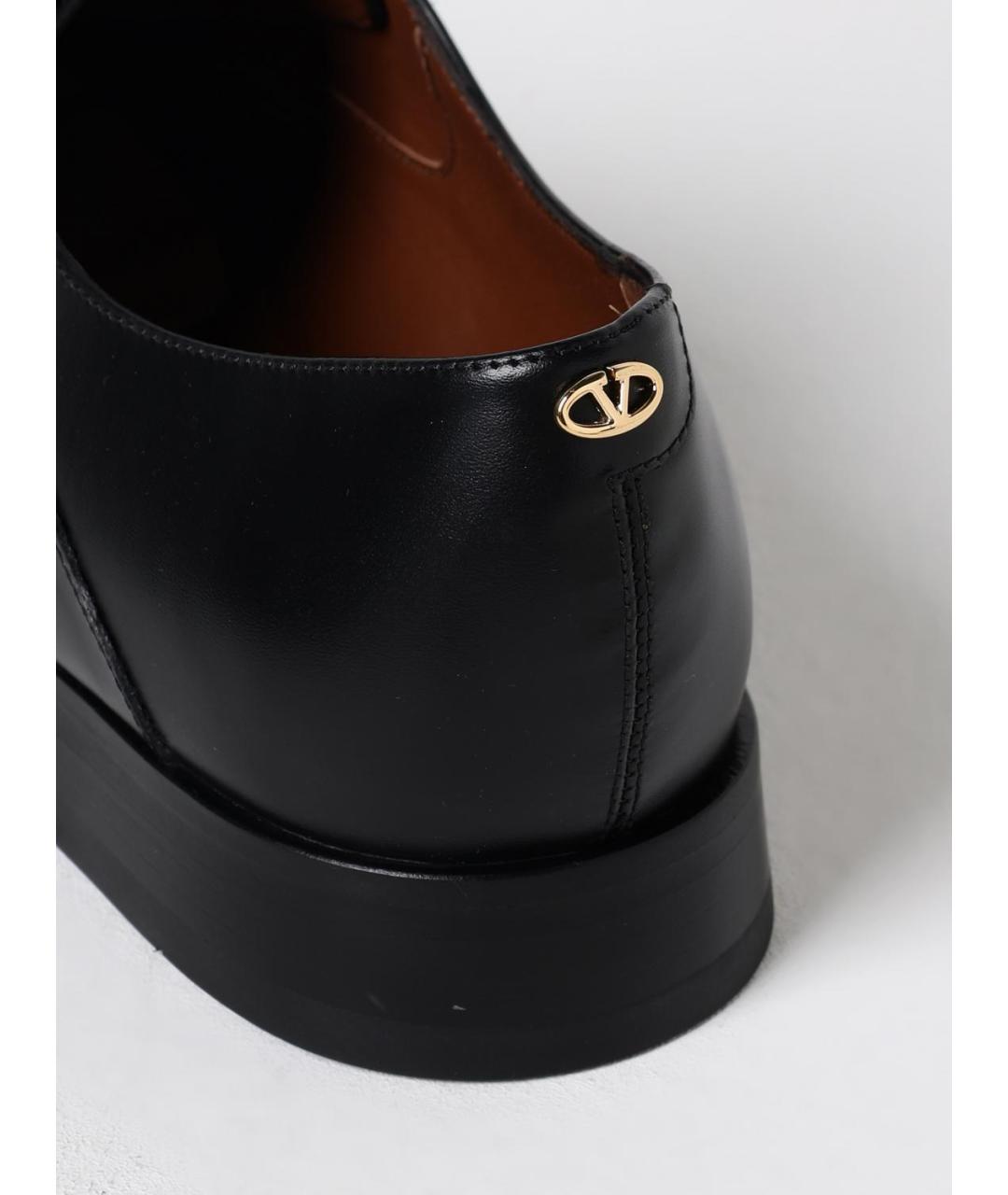 VALENTINO Черные кожаные туфли, фото 4