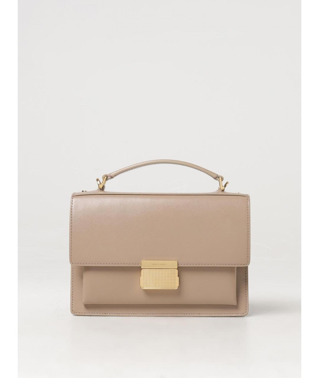 GOLDEN GOOSE DELUXE BRAND Бежевая кожаная сумка через плечо, фото 5