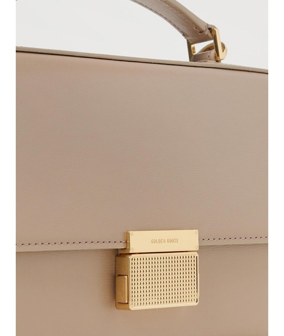 GOLDEN GOOSE DELUXE BRAND Бежевая кожаная сумка через плечо, фото 3