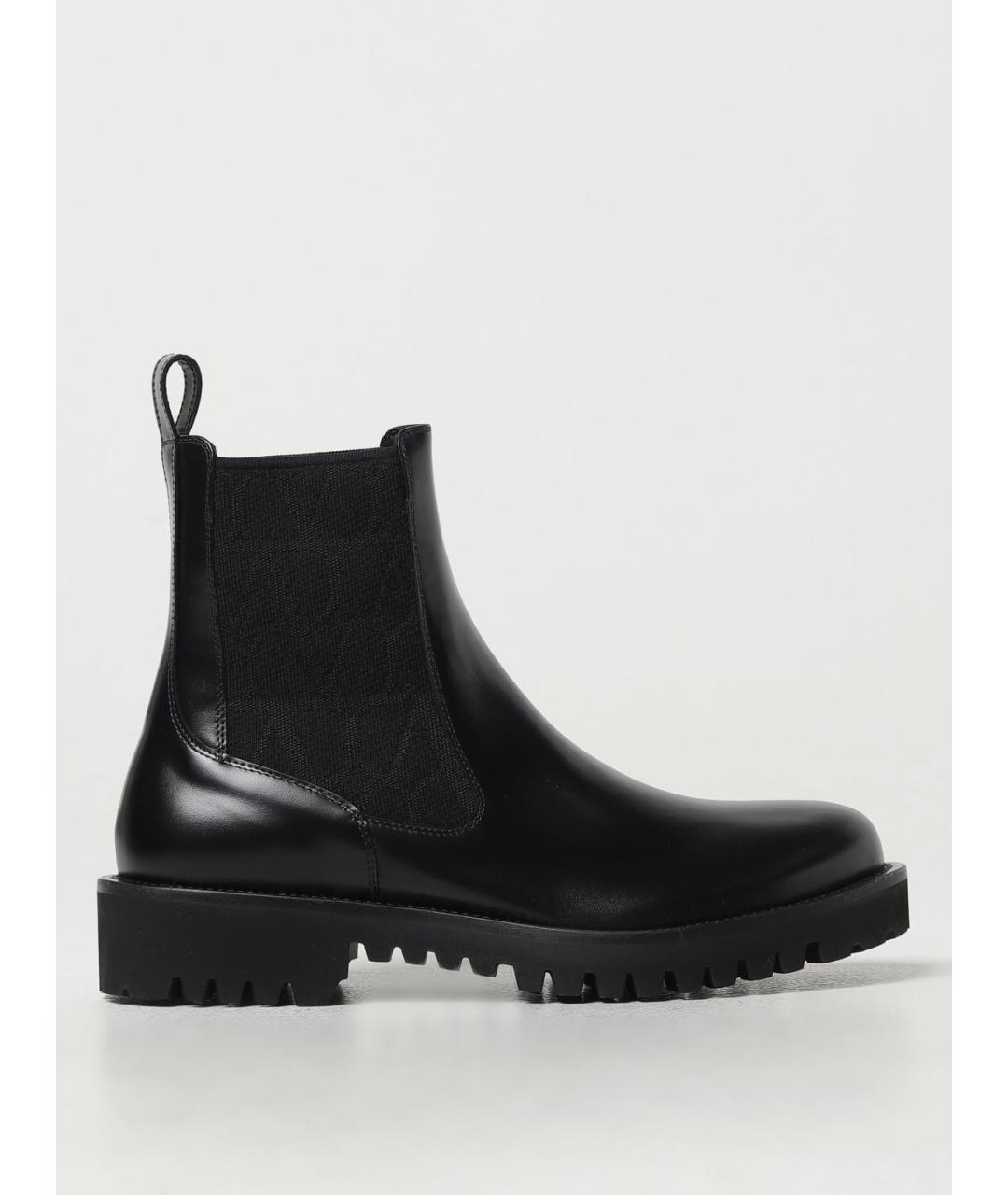 VALENTINO Черные кожаные высокие ботинки, фото 5