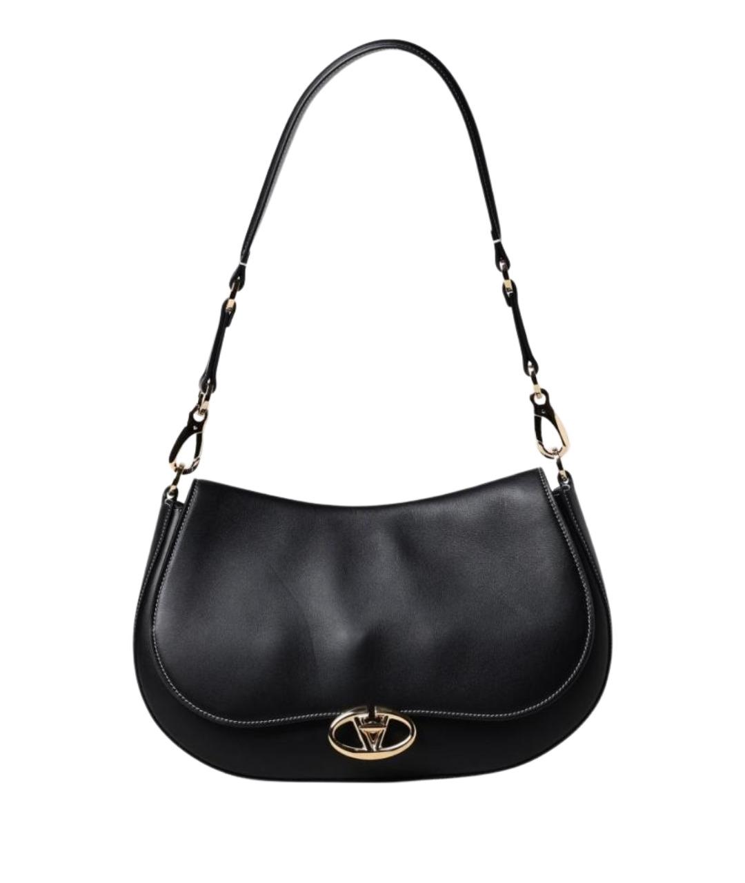 VALENTINO Черная кожаная сумка через плечо, фото 1