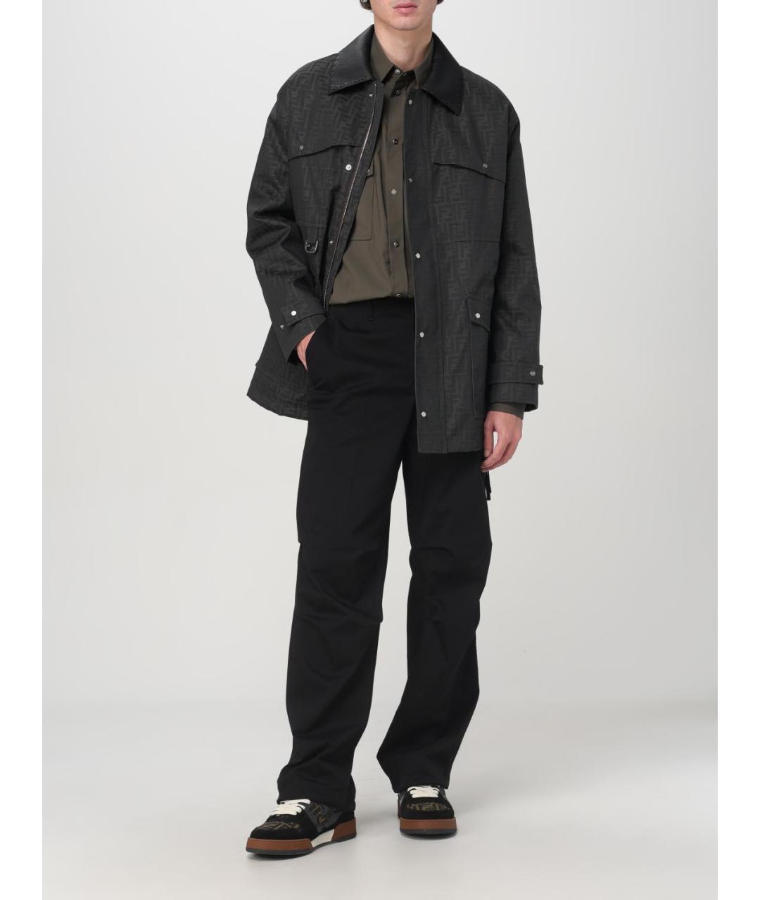 FENDI Зеленая шерстяная кэжуал рубашка, фото 2