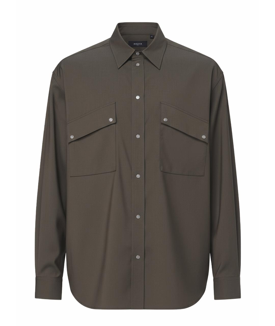 FENDI Зеленая шерстяная кэжуал рубашка, фото 1