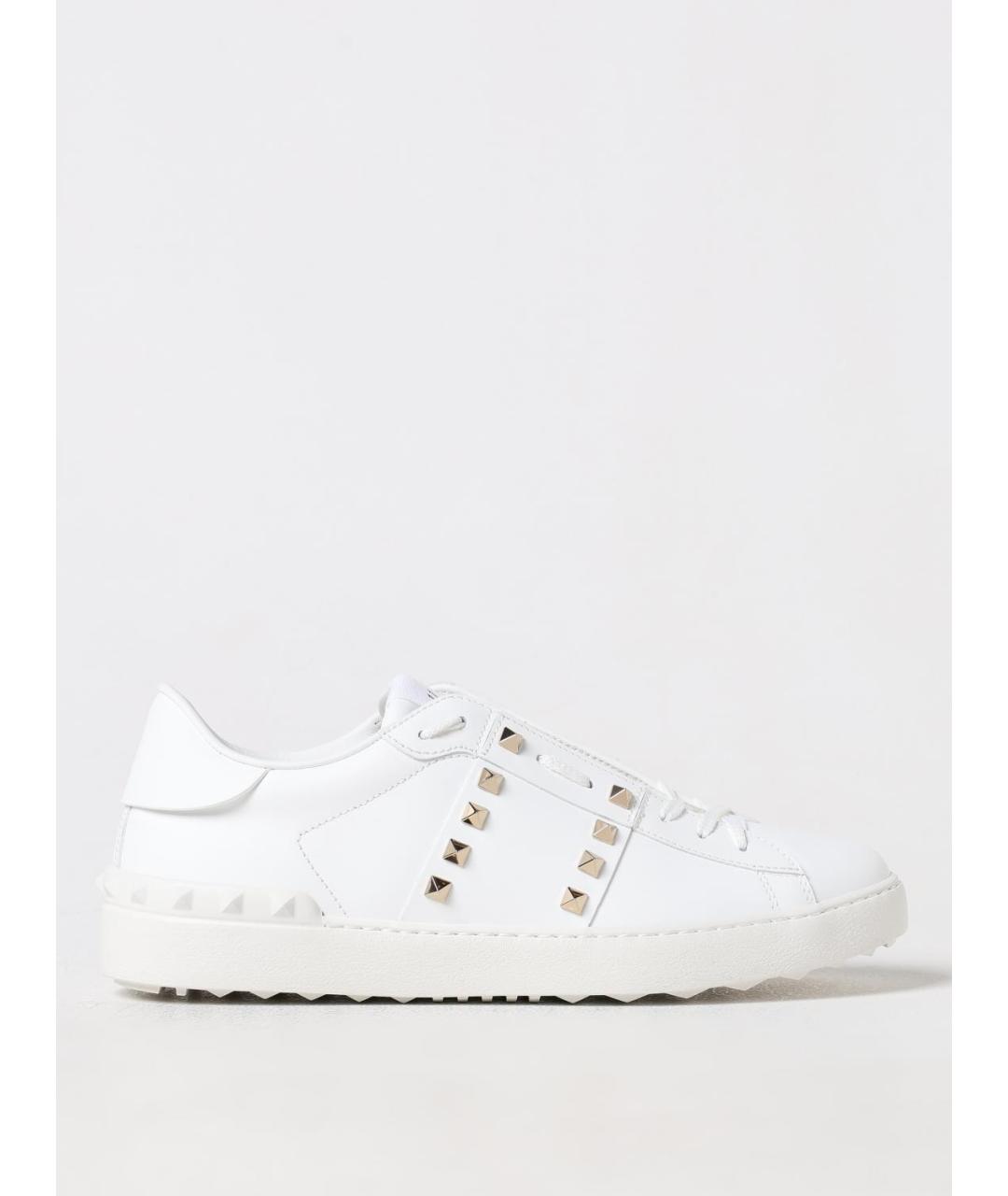 VALENTINO Белые кожаные низкие кроссовки / кеды, фото 5