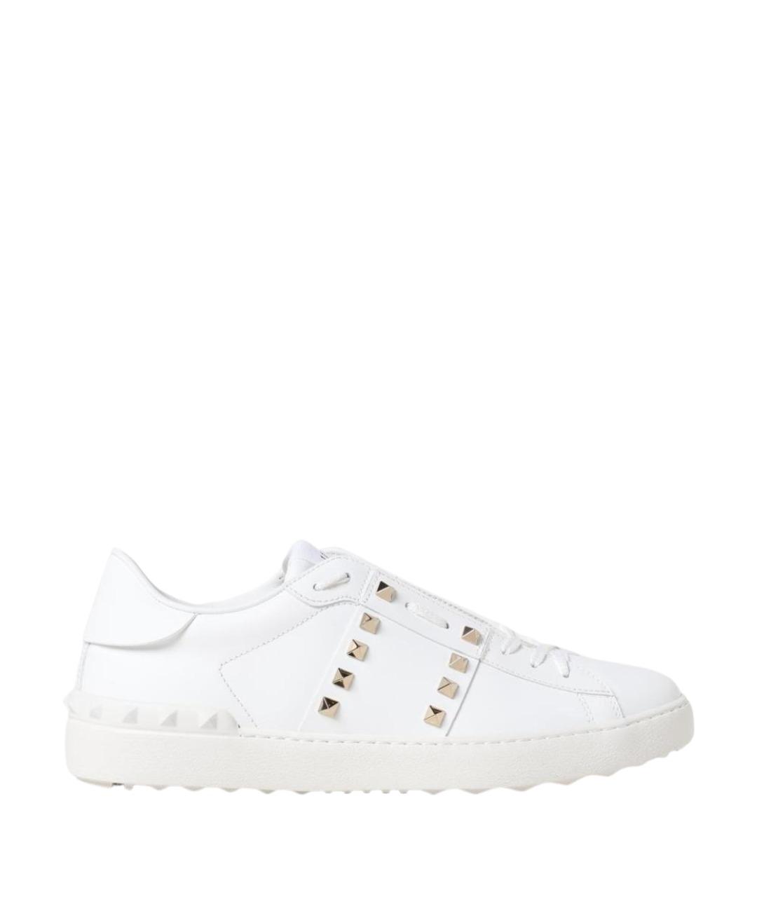 VALENTINO Белые кожаные низкие кроссовки / кеды, фото 1