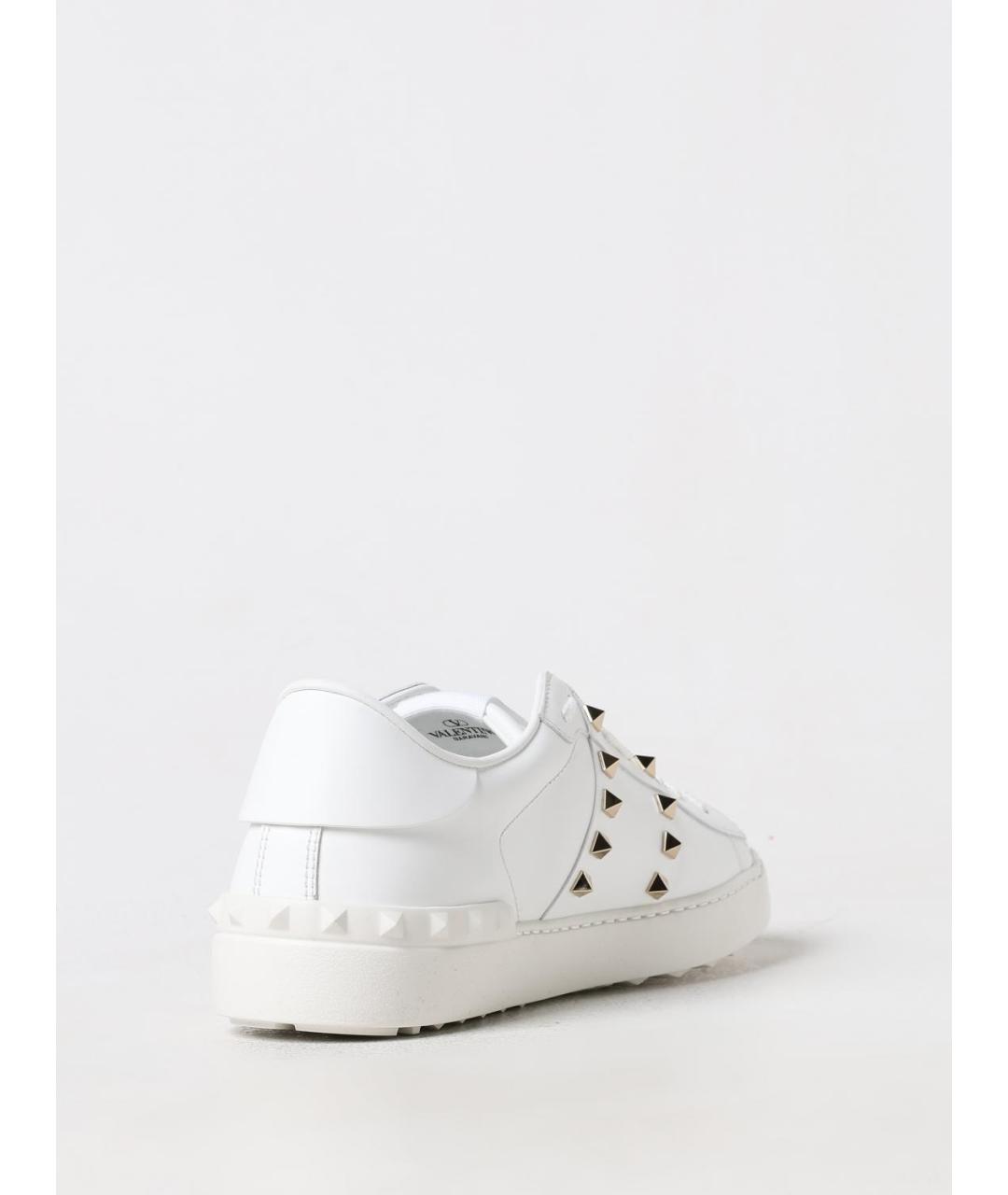 VALENTINO Белые кожаные низкие кроссовки / кеды, фото 3