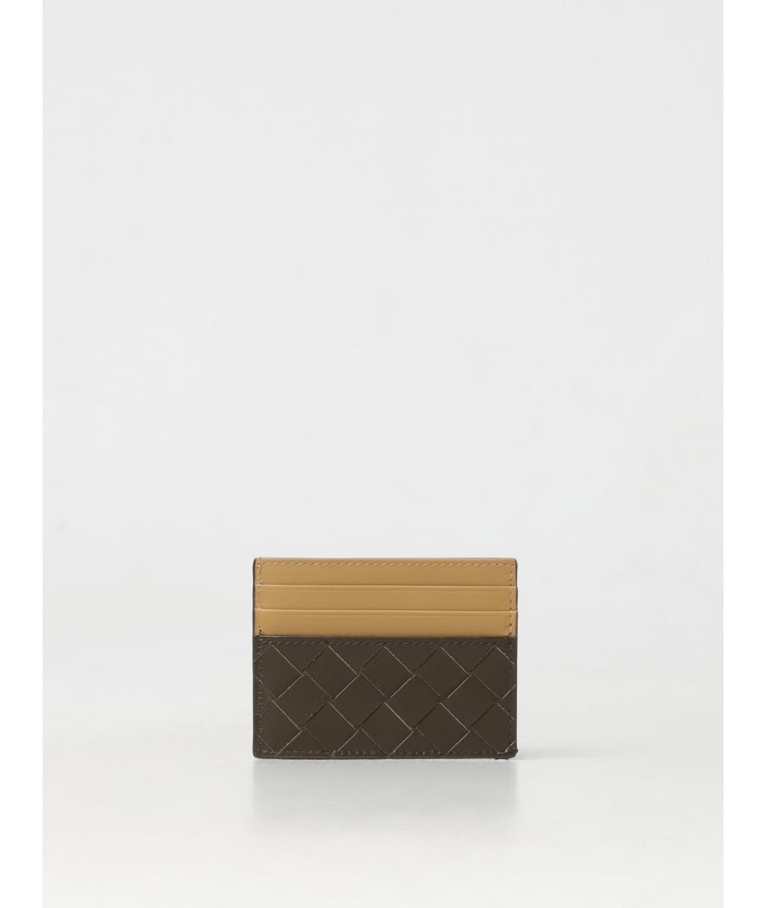 BOTTEGA VENETA Хаки кожаный кардхолдер, фото 2