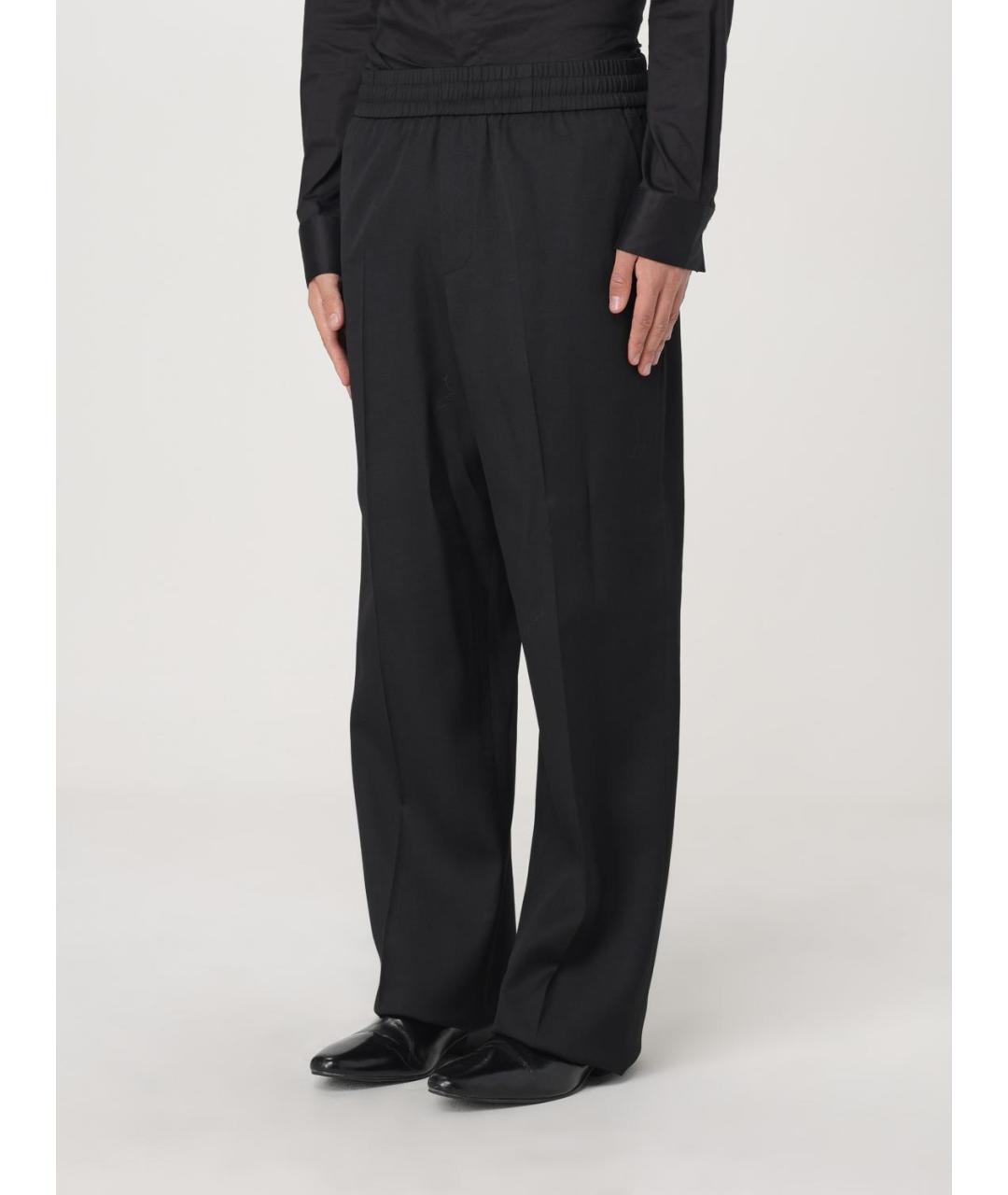 GOLDEN GOOSE DELUXE BRAND Черные шерстяные повседневные брюки, фото 4