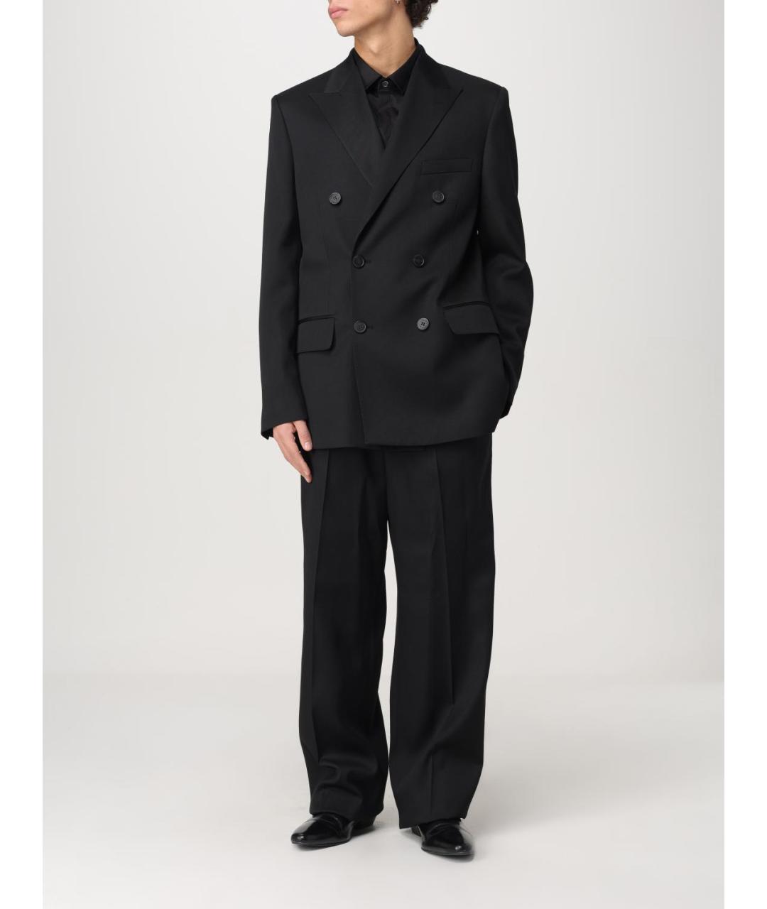 GOLDEN GOOSE DELUXE BRAND Черные шерстяные повседневные брюки, фото 2