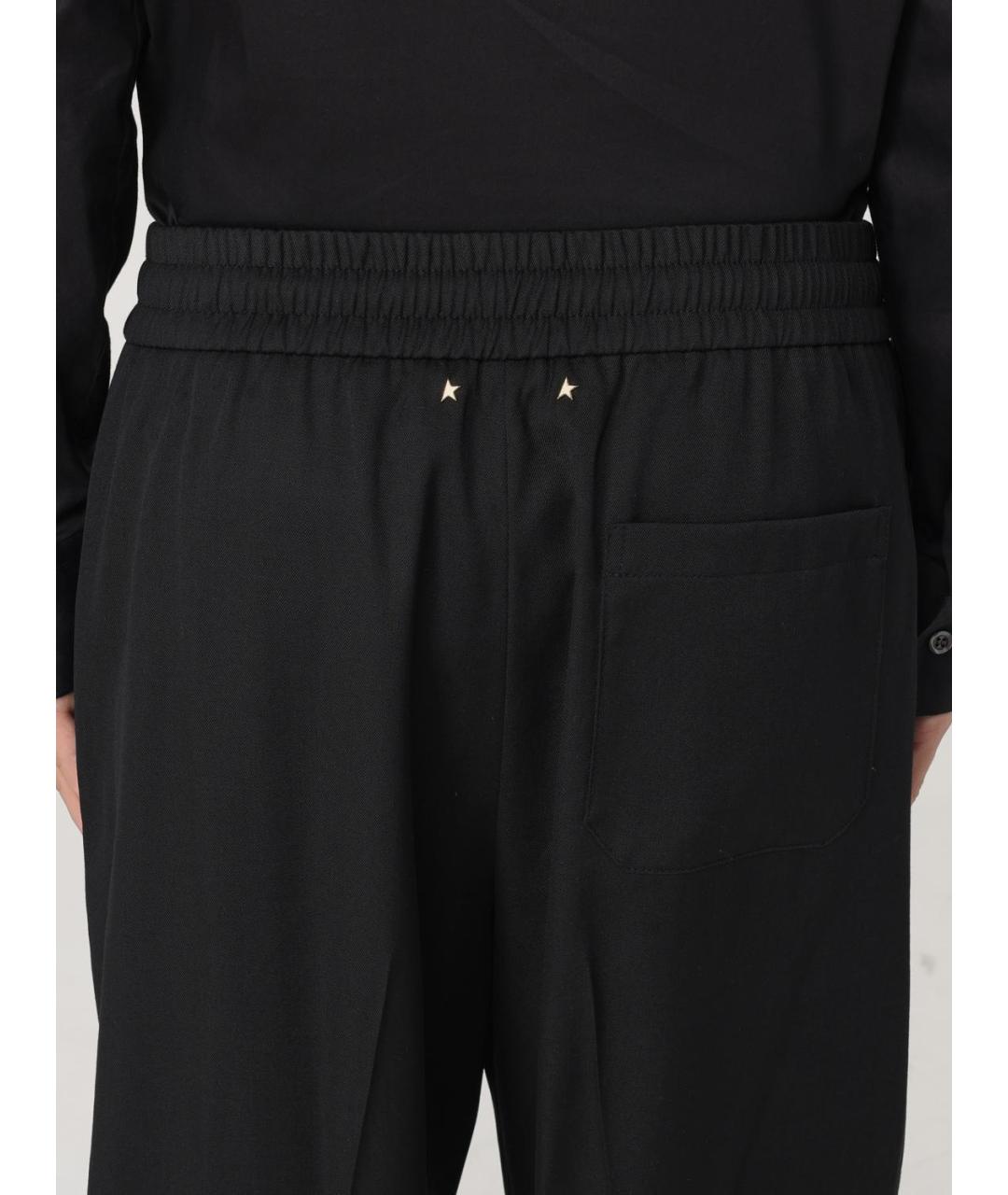 GOLDEN GOOSE DELUXE BRAND Черные шерстяные повседневные брюки, фото 5