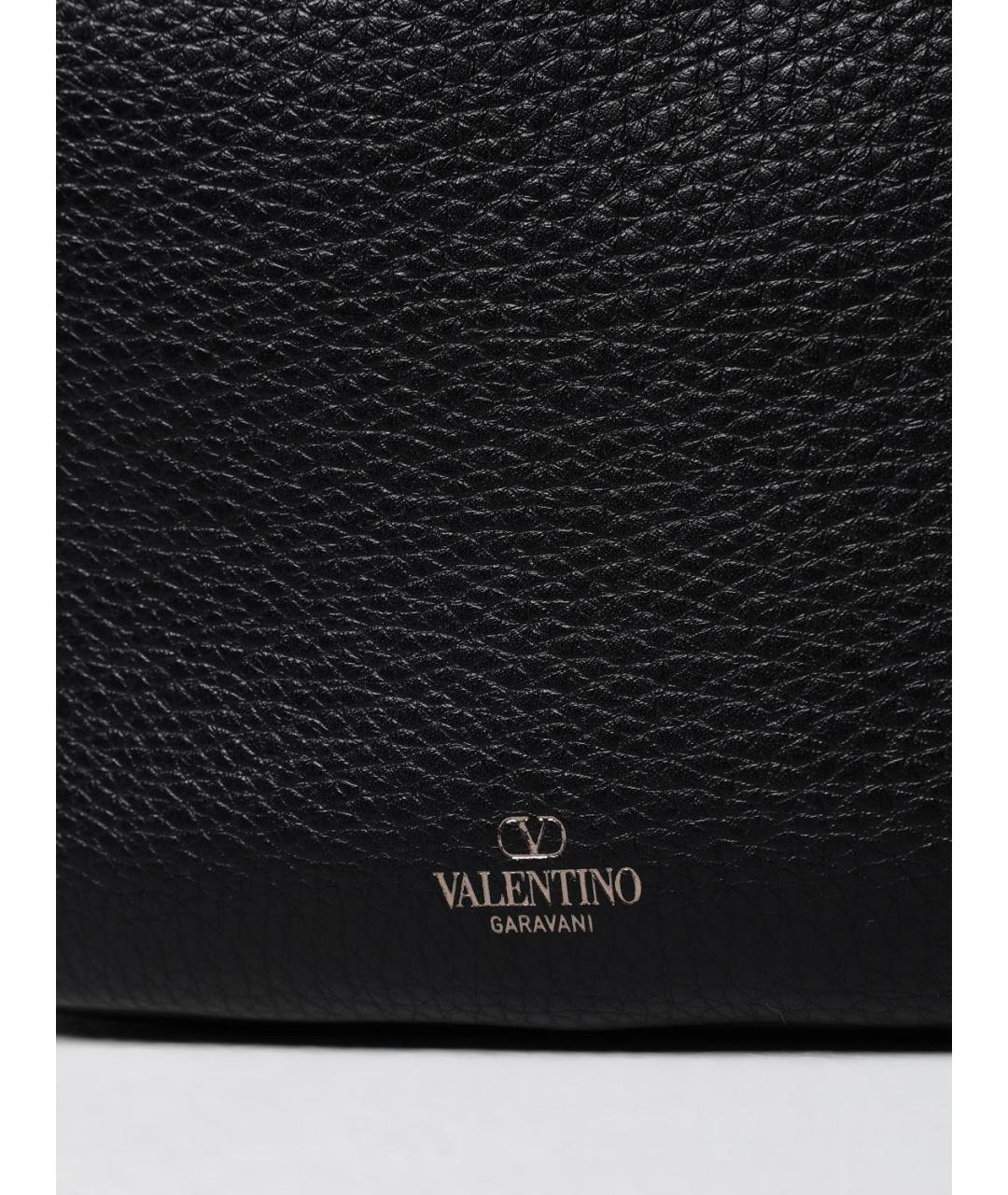 VALENTINO Черная кожаная сумка на плечо, фото 4