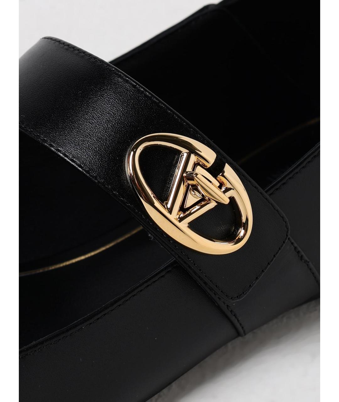 VALENTINO Черные кожаные балетки, фото 4