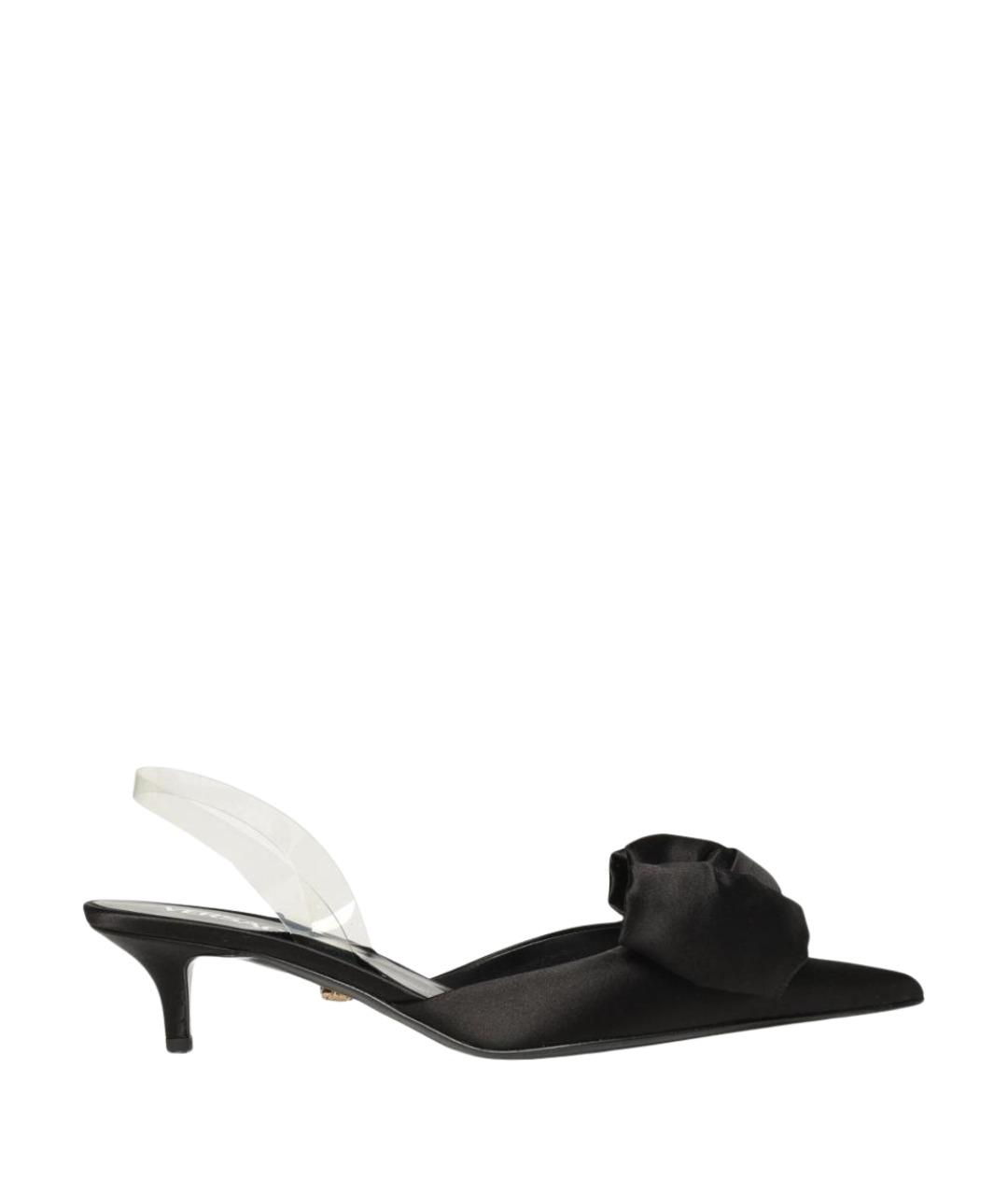 VERSACE Черные текстильные мюли, фото 1