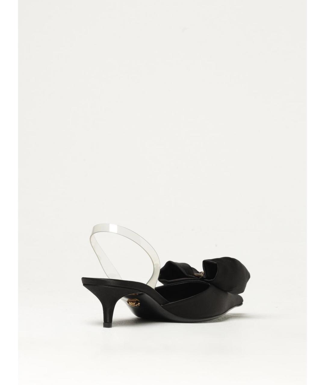 VERSACE Черные текстильные мюли, фото 3