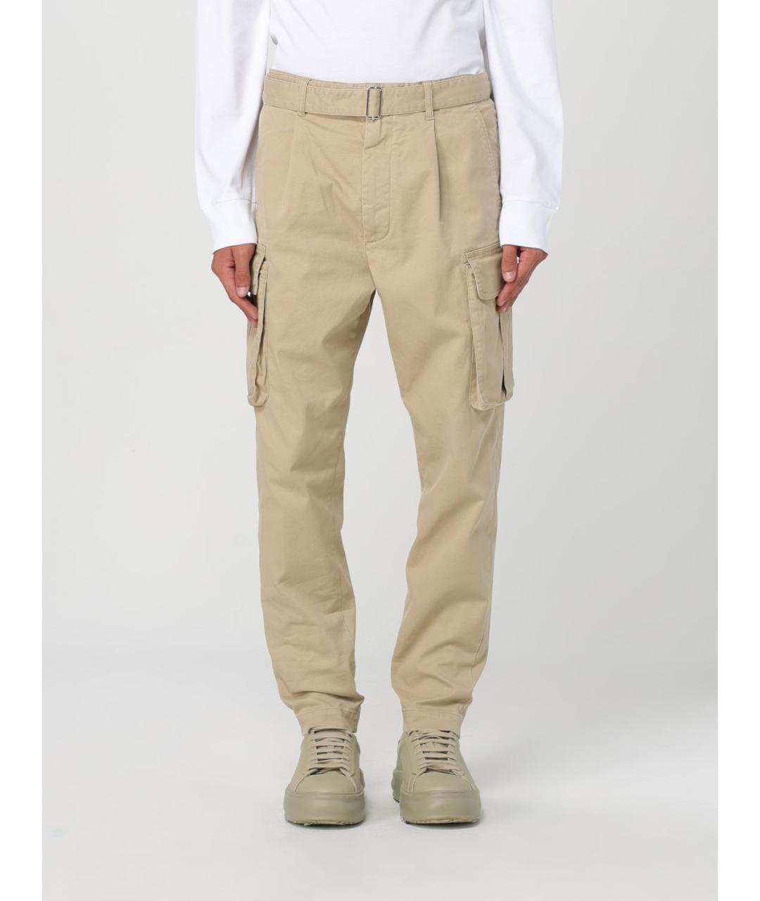 DSQUARED2 Бежевые хлопковые повседневные брюки, фото 5