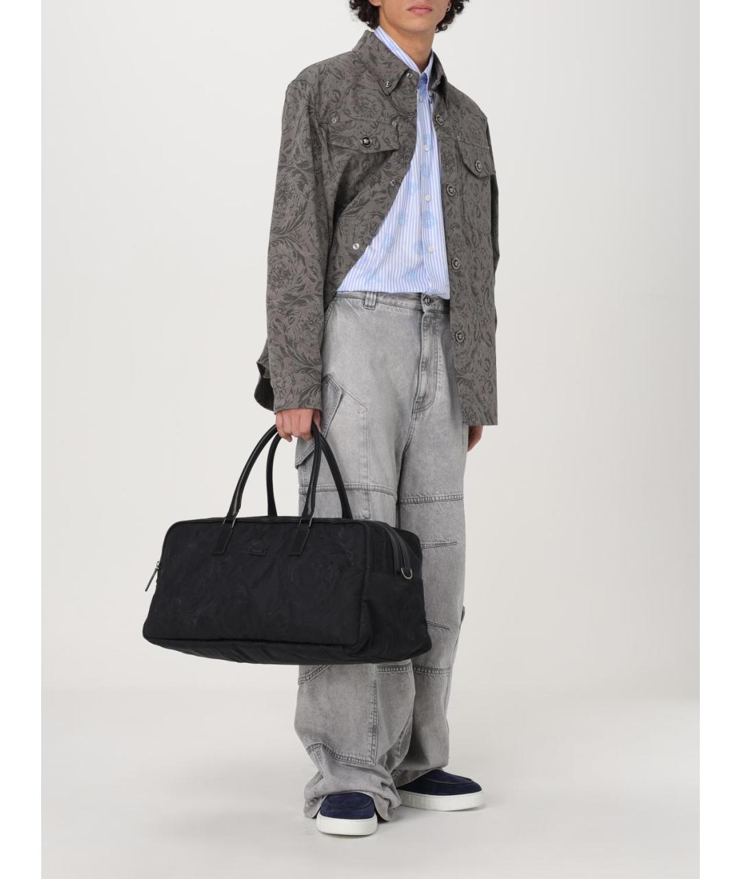 VERSACE Голубая хлопковая кэжуал рубашка, фото 3