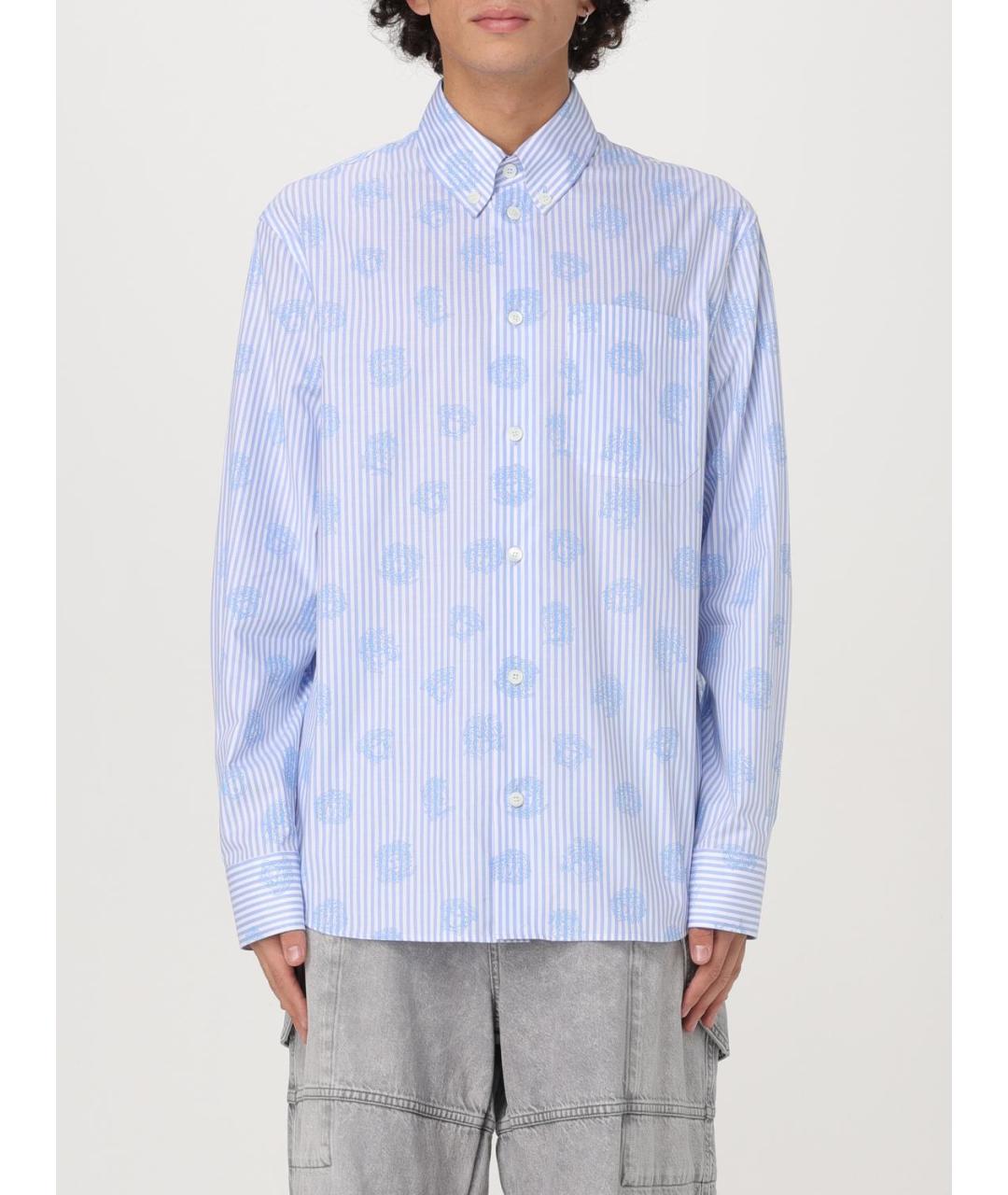 VERSACE Голубая хлопковая кэжуал рубашка, фото 2