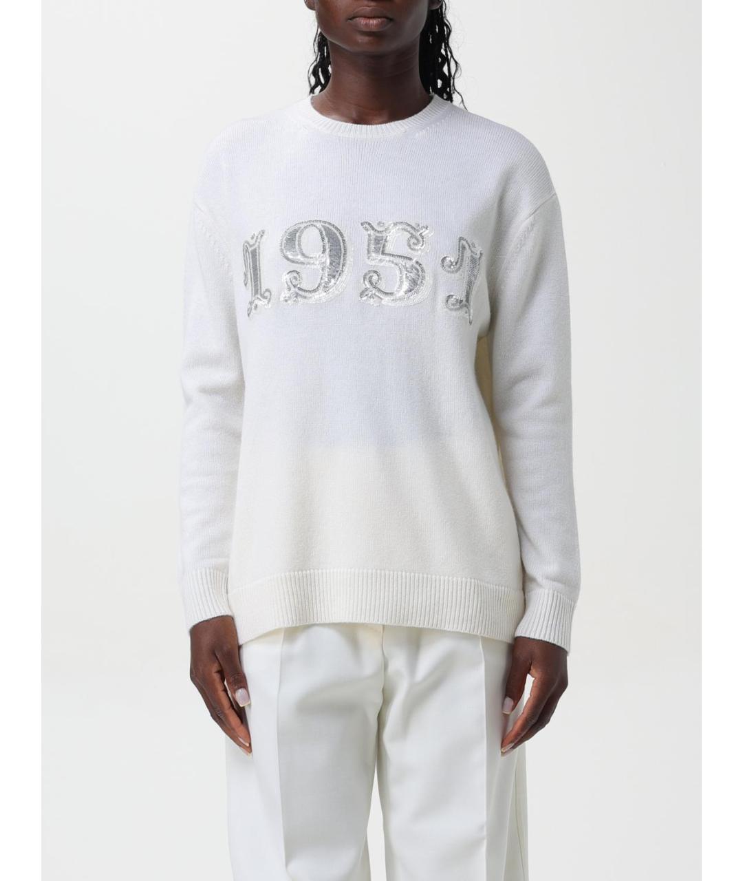 MAX MARA Бежевый шерстяной джемпер / свитер, фото 2