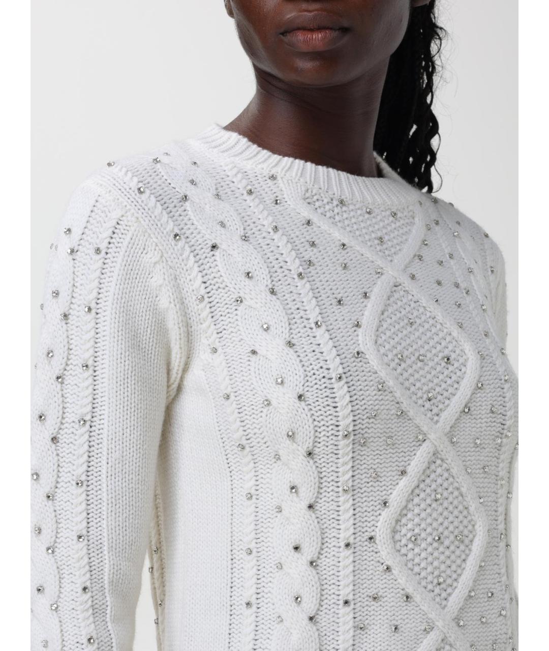MAX MARA Белый шерстяной джемпер / свитер, фото 4