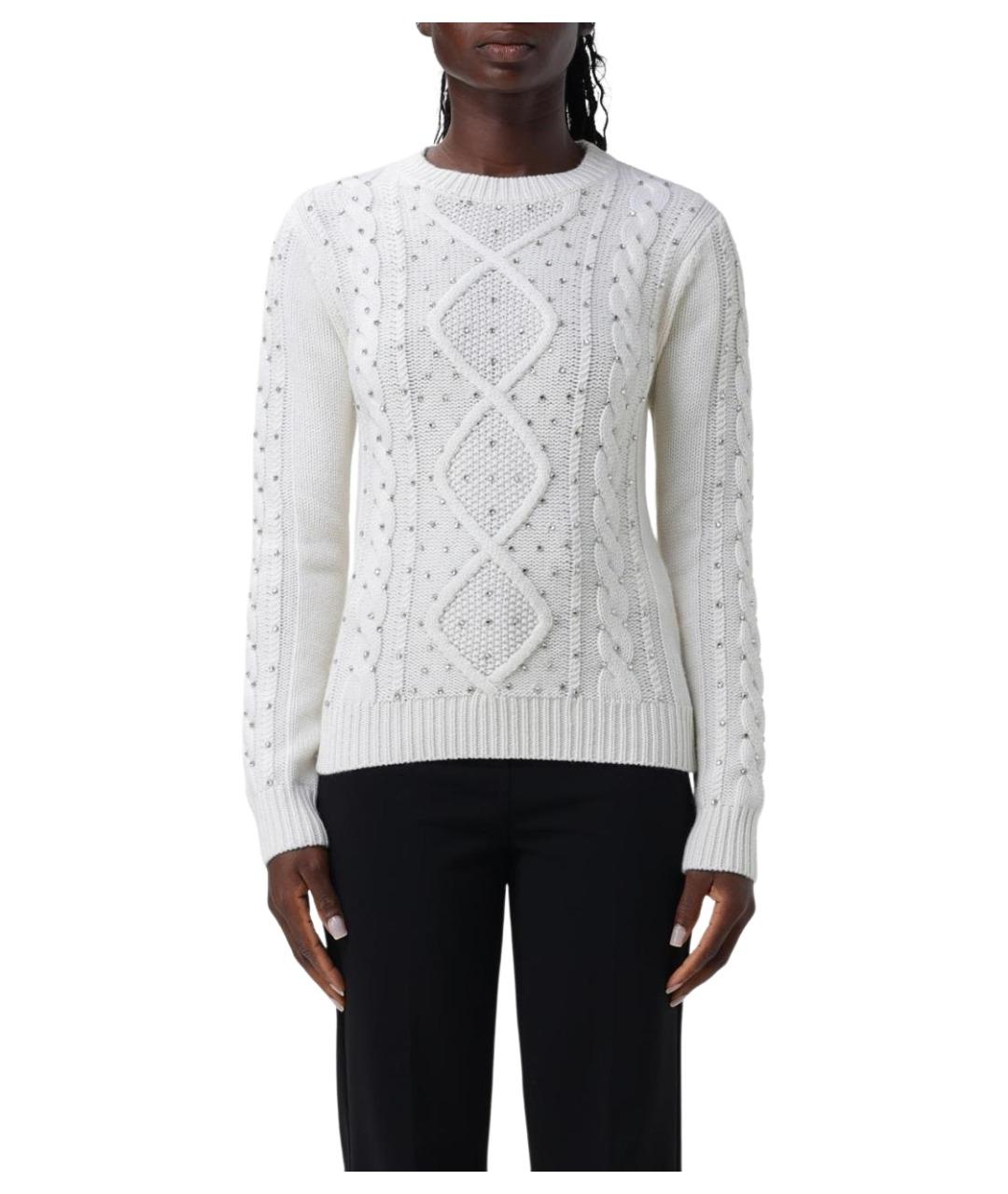 MAX MARA Белый шерстяной джемпер / свитер, фото 1