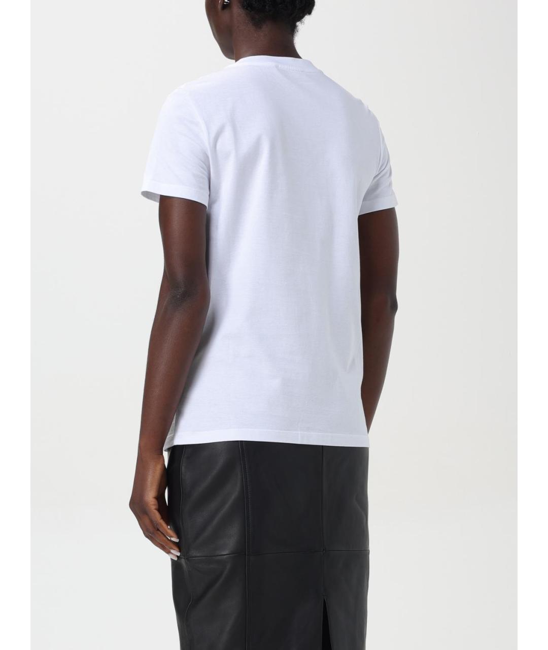 MAX MARA Белая хлопковая футболка, фото 3