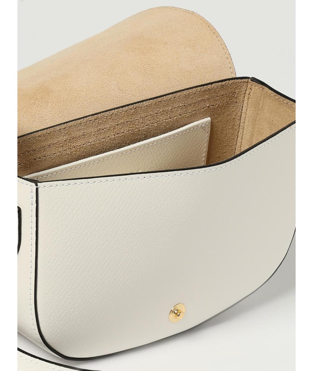 LONGCHAMP Белая кожаная сумка через плечо, фото 3