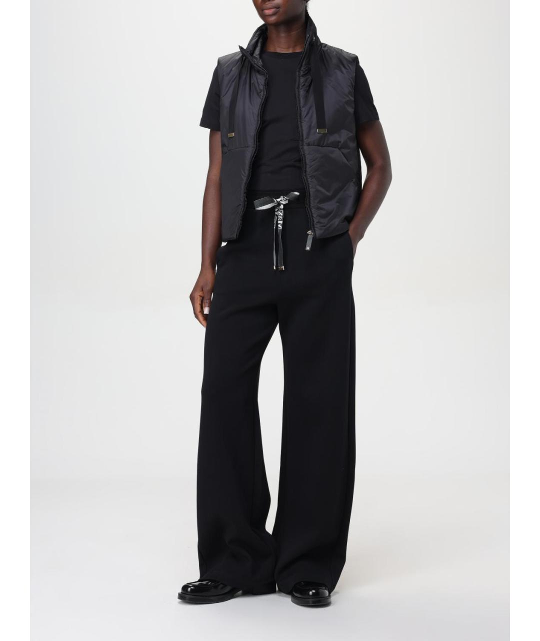 MAX MARA Черный полиэстеровый жилет, фото 2