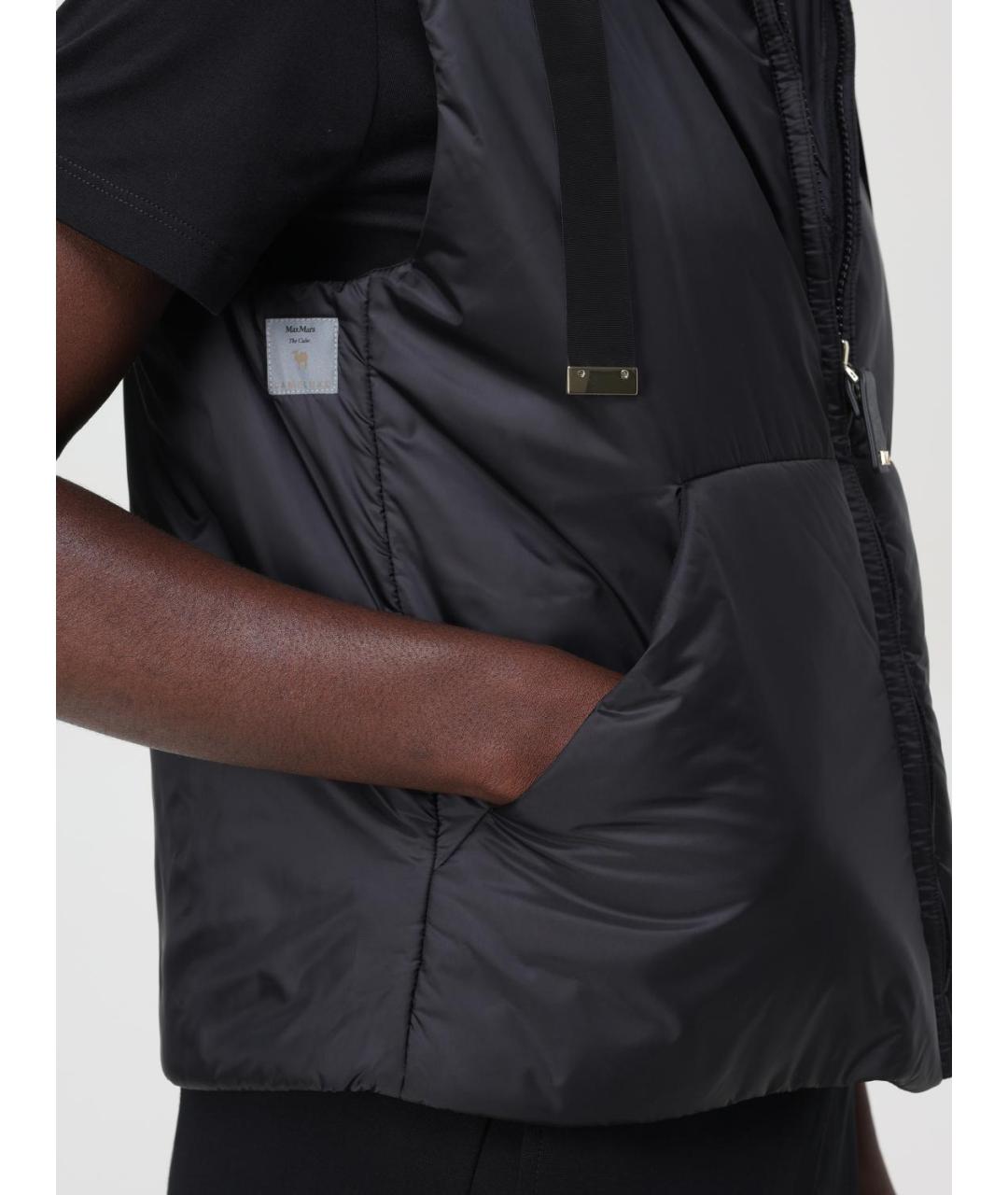 MAX MARA Черный полиэстеровый жилет, фото 5